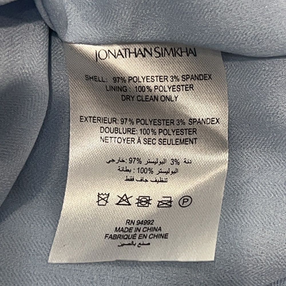 NWT SIMKHAI Katharine Embroidery Cut-out Mini Dress French Blue Size 4 - Picture 14 of 16